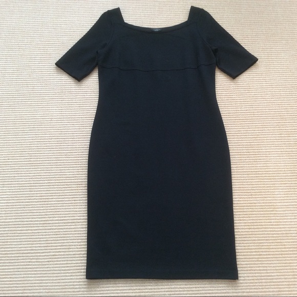 Talbots Black Sheath Dress Short Sleeve - 8 NWOT - Picture 4 of 12